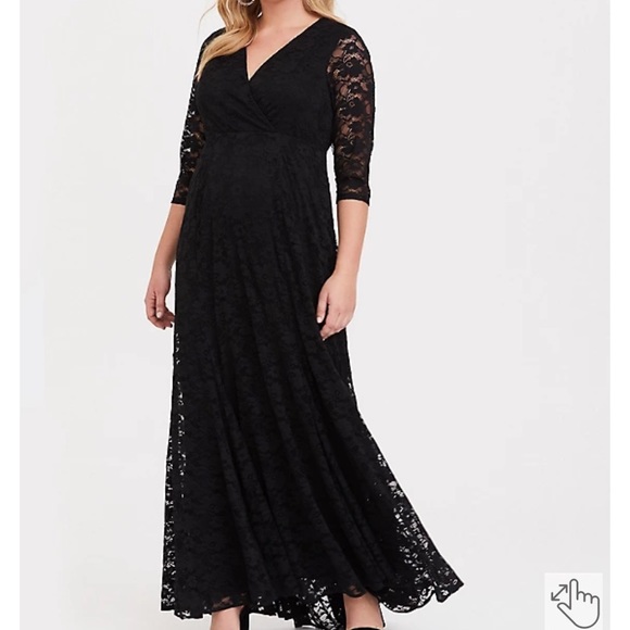 NEW torrid special occasion black lace evening gown - Picture 2 of 10
